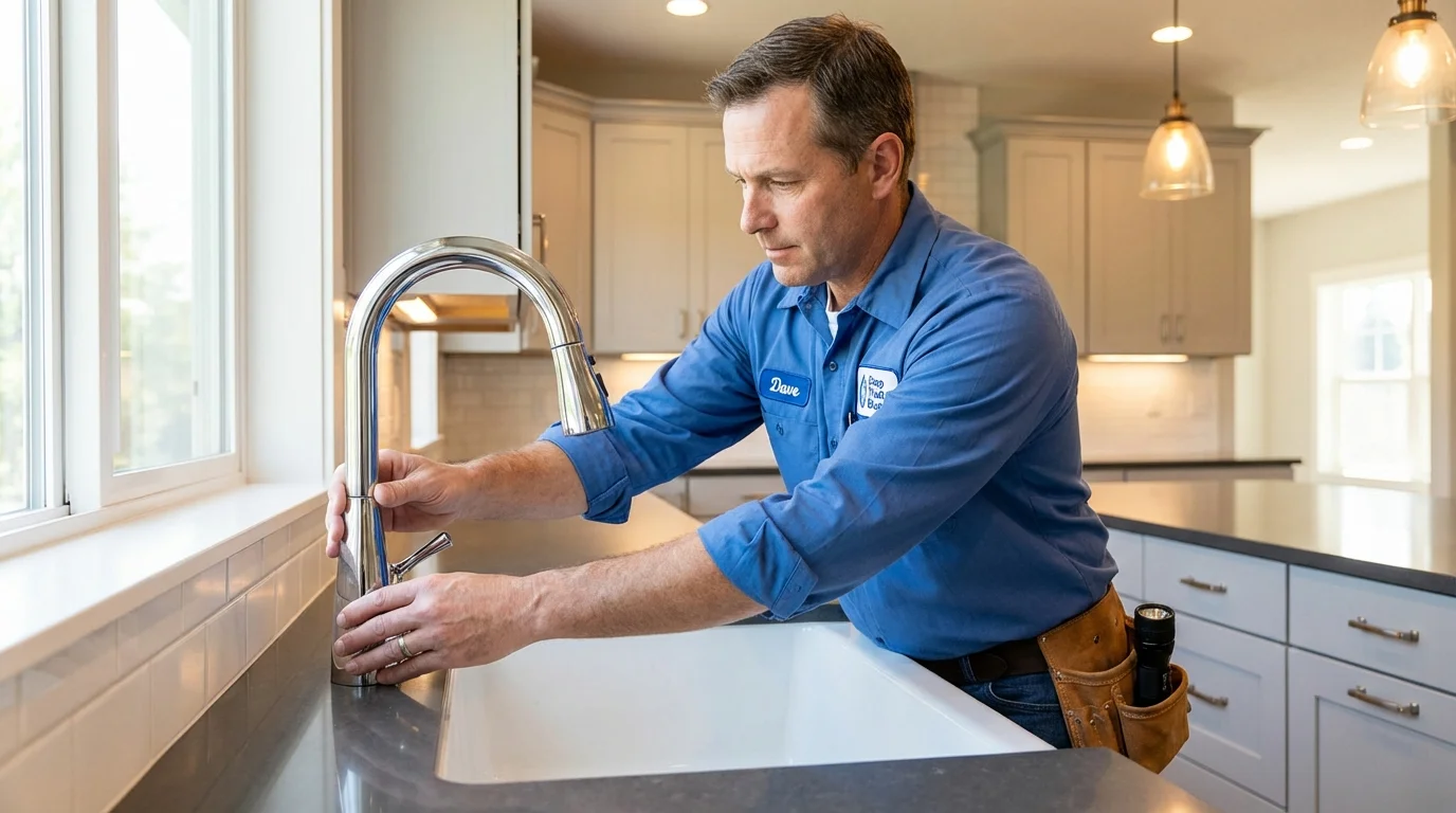 Kitchen faucet installation by Johns Plumbing LLC in Strong