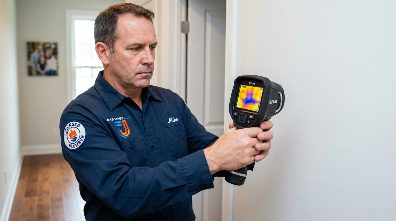 Thermal imaging leak detection by Johns Plumbing LLC in Strong